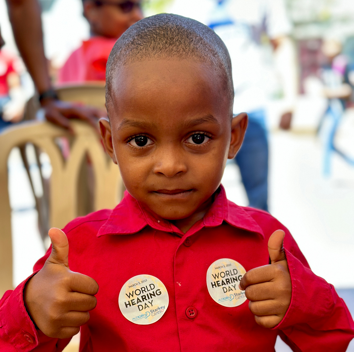 starkey cares world hearing day boy