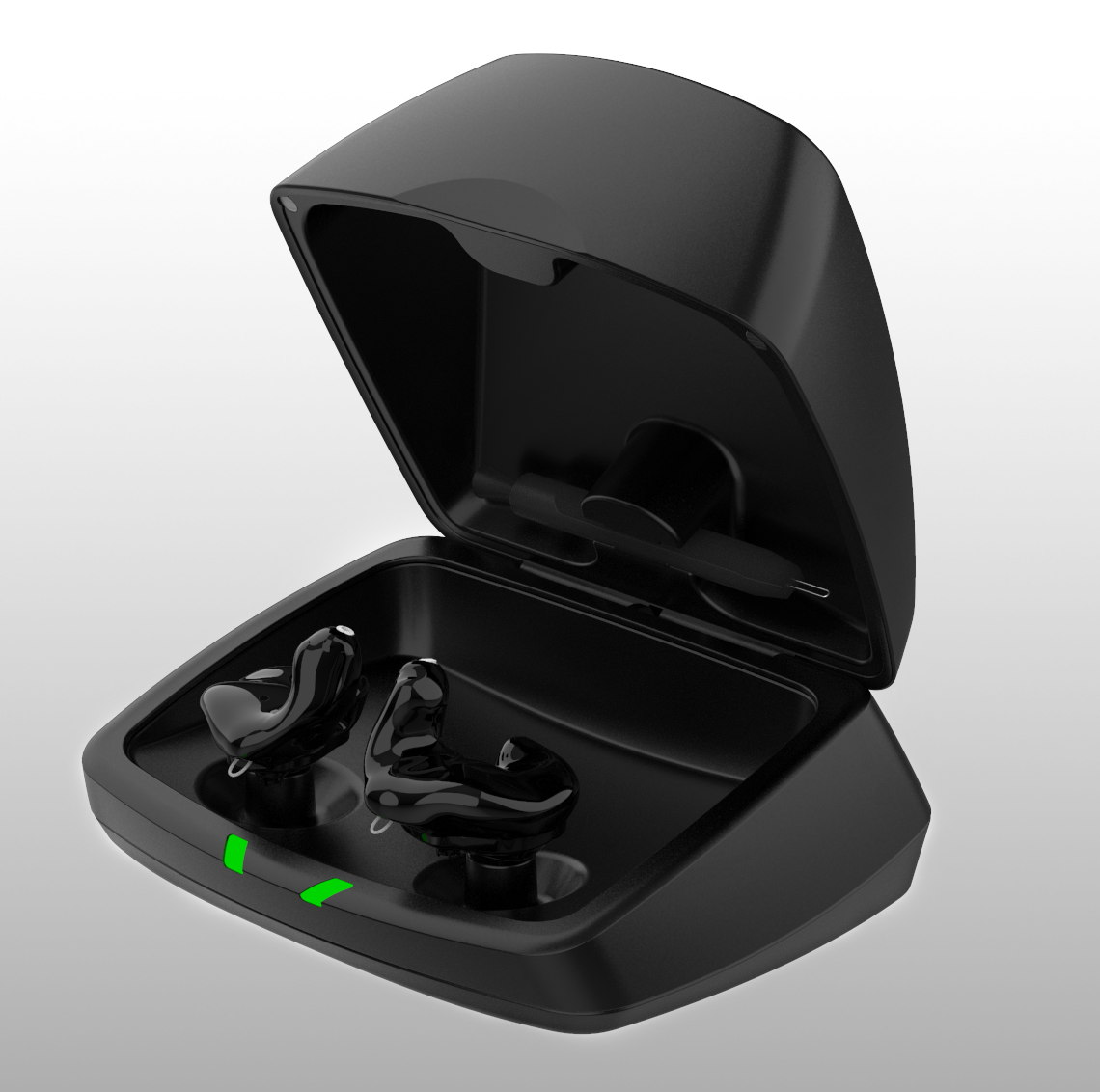 Phantom earplugs with charging case