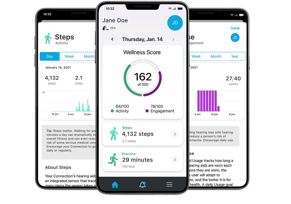 Thrive Care app screens