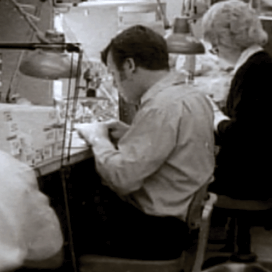 Starkey History 1971 - Starkey employees building hearing aids