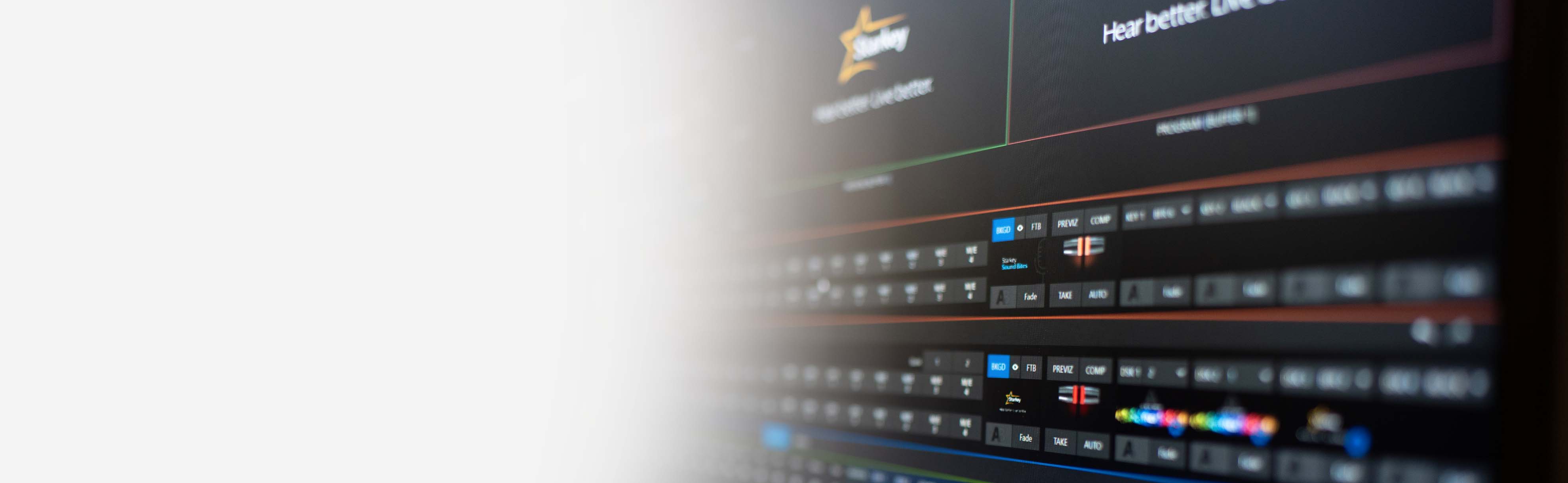 TV screen displaying text Starkey Sound Bites