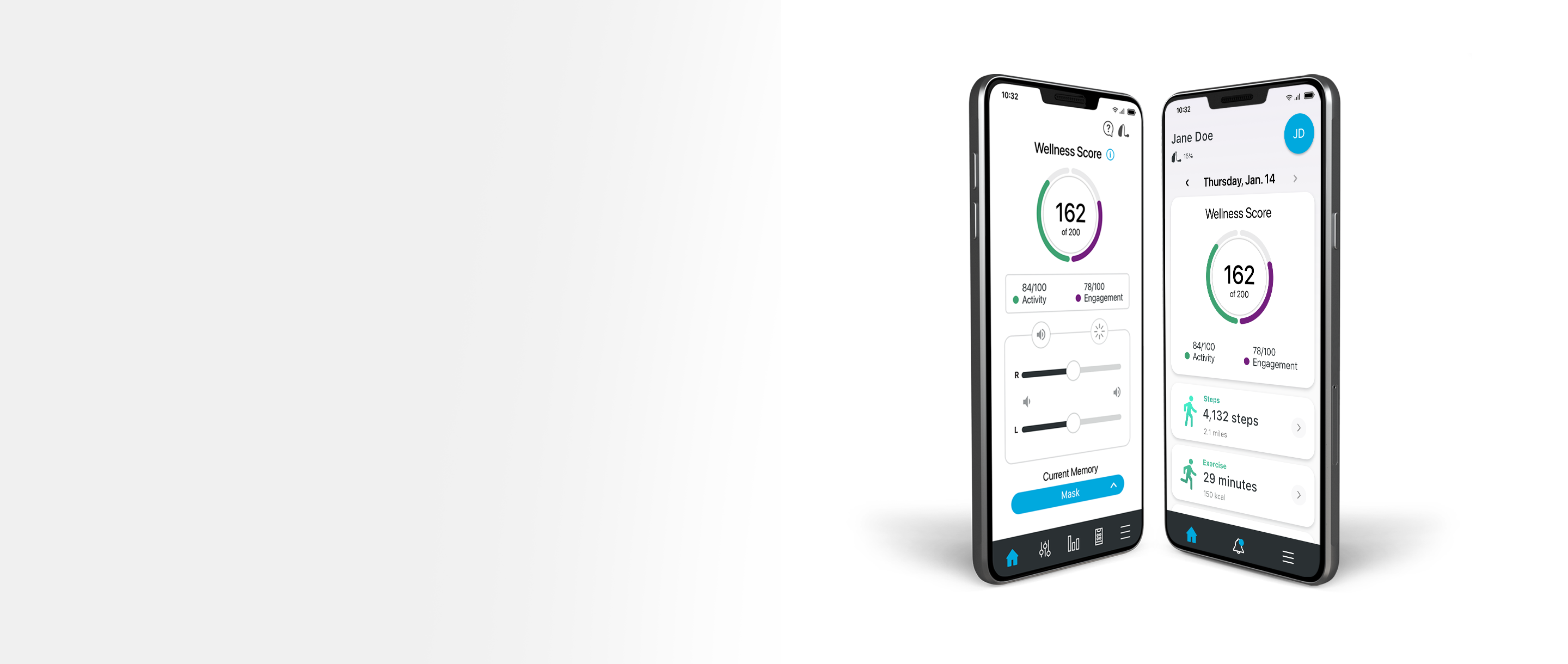 Mobile app phone screens
