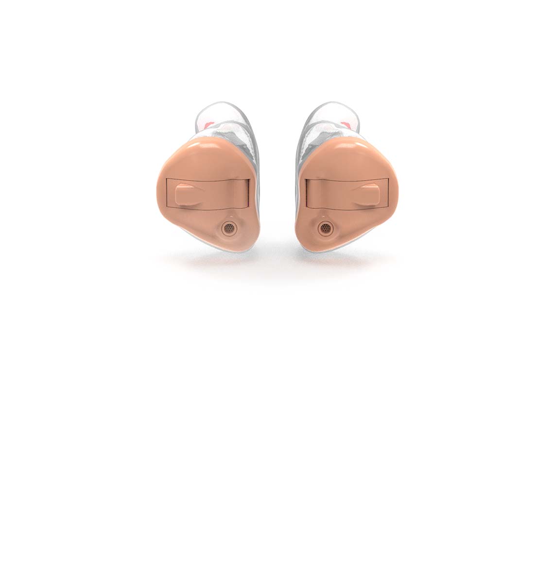 A pair of ITC hearing aids