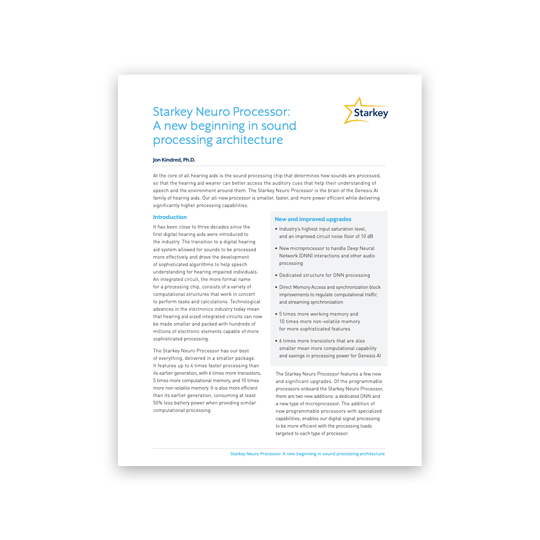Starkey Neuro Processor white paper.