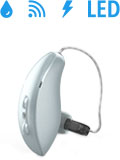 RIC RT that is waterproof, wireless, rechargeable, and has a status indicator light