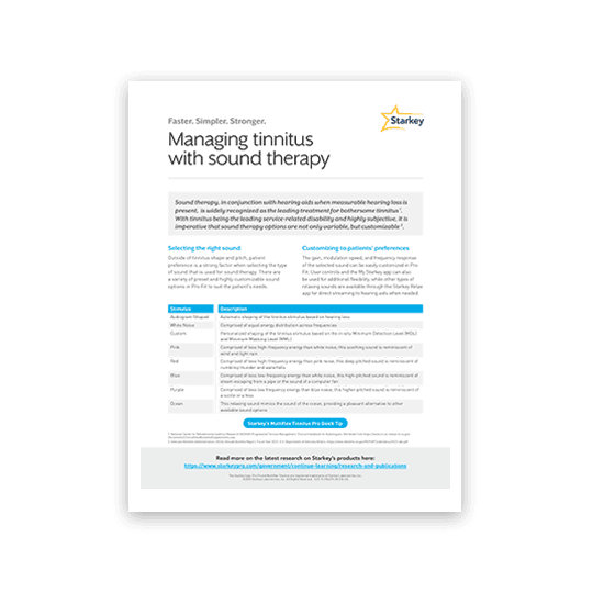GS - Faster Simpler Stronger/GS_Managing tinnitus with sound therapy