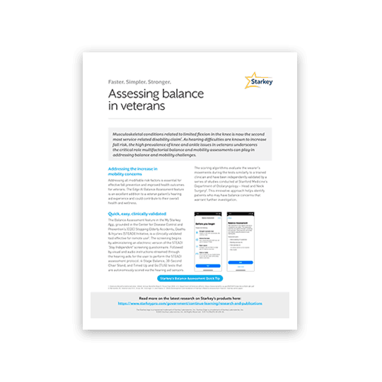 GS - Faster Simpler Stronger/GS_Assessing balance in veterans