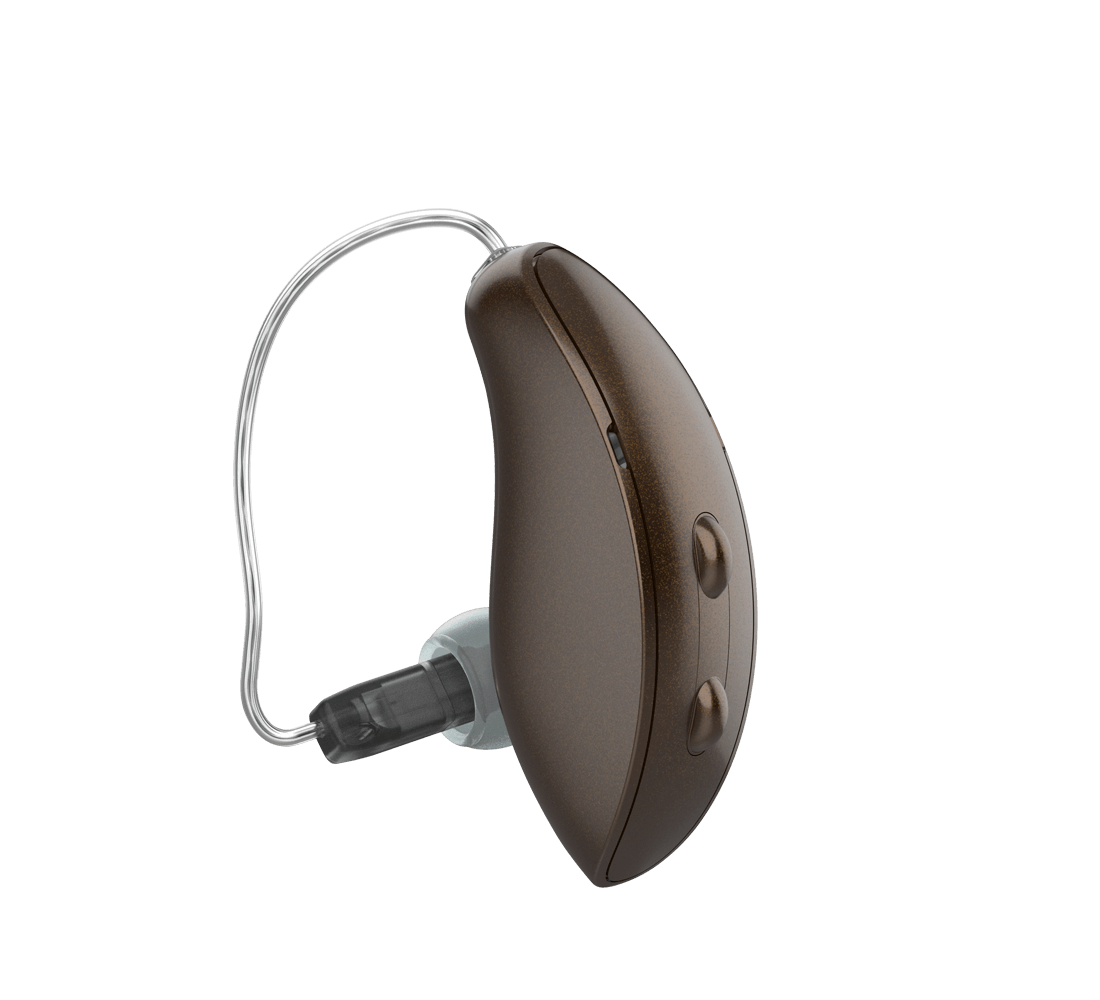 Chestnut RIC RT hearing aid